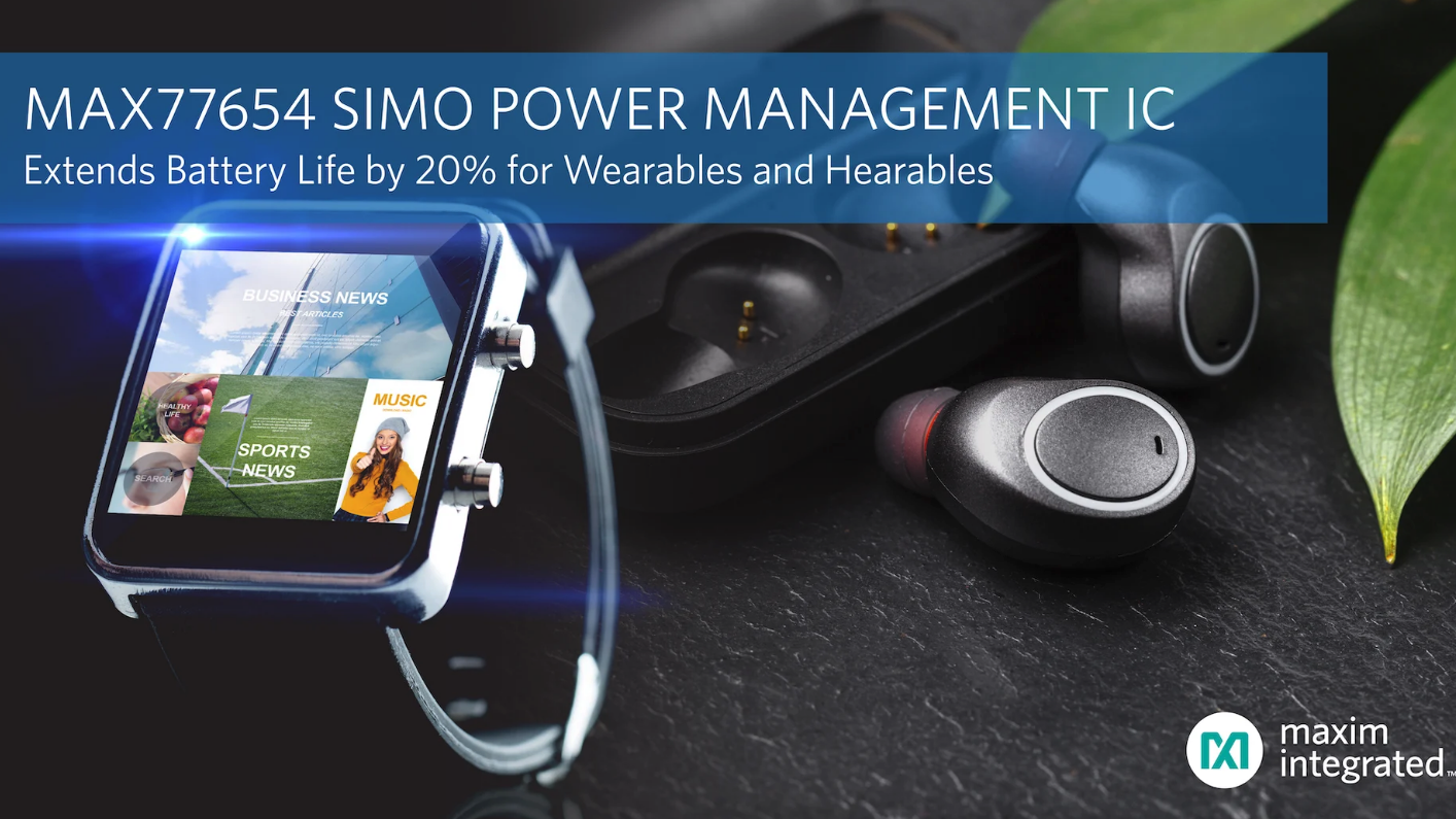 Single Input Multiple Output Pmic Boosts Battery Life In Hearables Wearables Electrical Engineering News And Products Single Input Multiple Output Pmic Boosts Battery Life In Hearables Wearables Electrical Engineering News And Products